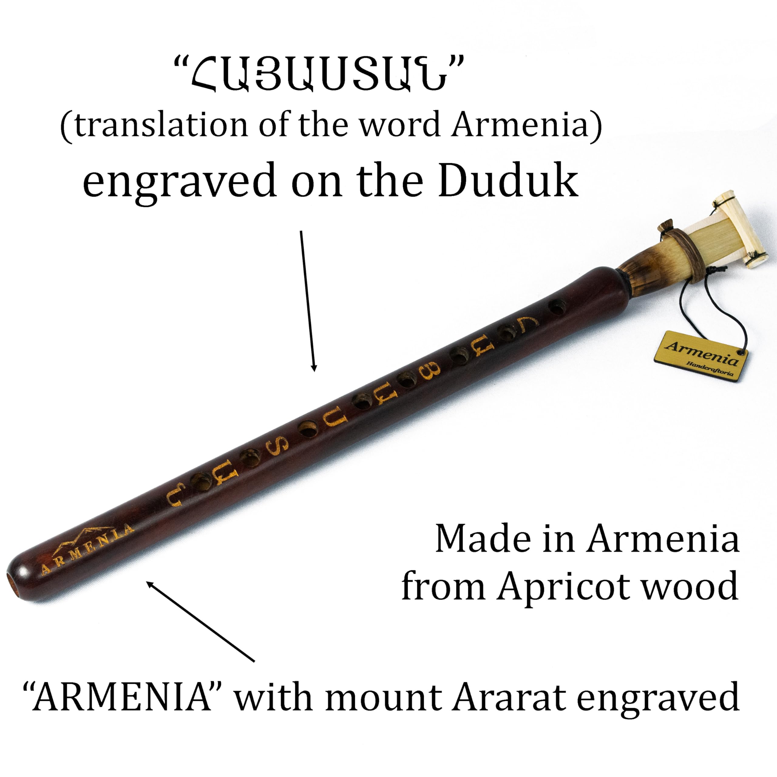 , Armenisches Musikinstrument apricot Holz Armenische Oboe Balaban Woodwind Instrument – Geschenk National Fall mit Spielen Anleitung
