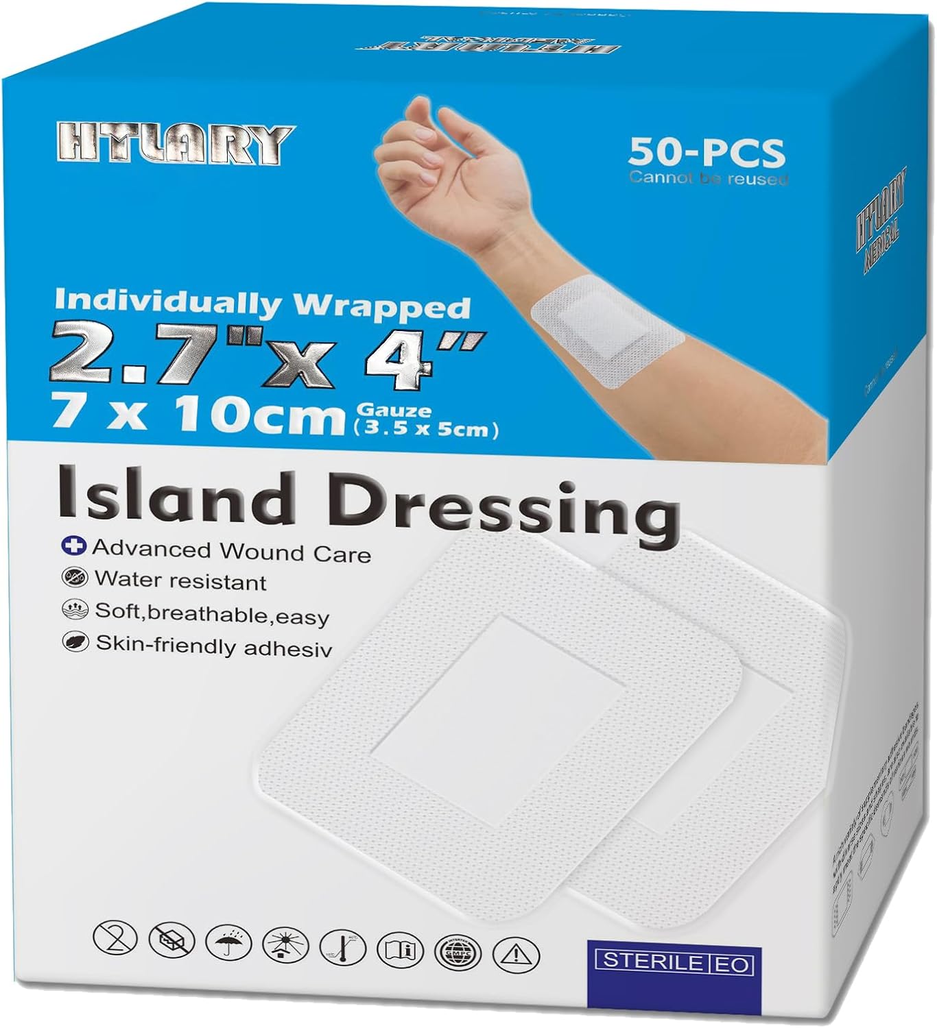 50pcs 2.7x4 Gauze Pads,Soft & Breathable,Ideal for Wound Care & dressings