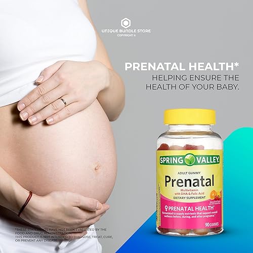 Miniatura 3 de Spring Valley - Gomitas de vitaminas prenatales, 90 unidades con DHA y ácido fólico, gomitas multivitamínicas prenatales + organizador de píldoras