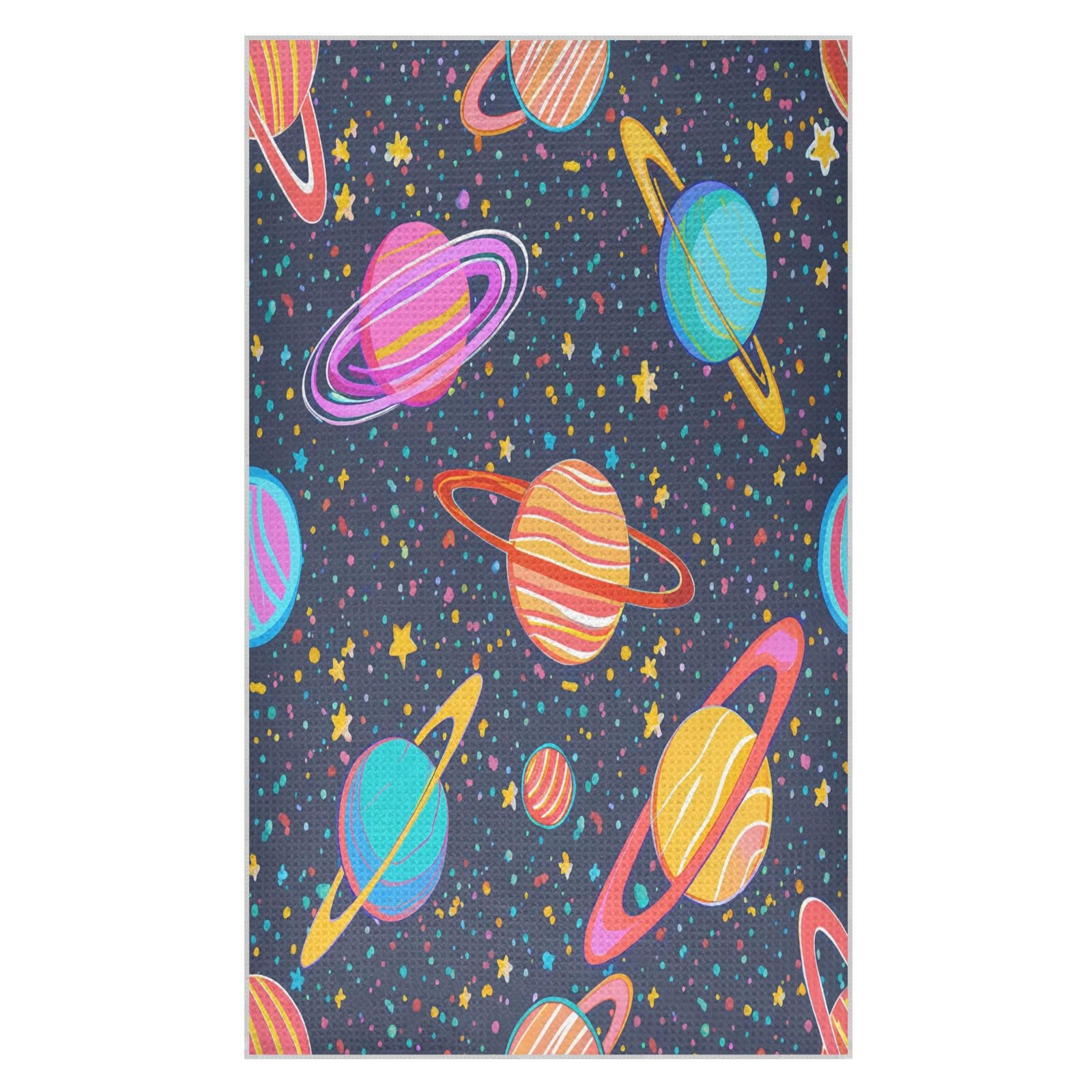 JiangGgen Planet Kitchen Towels 2-Pack Soft Absorbent Dish Towels