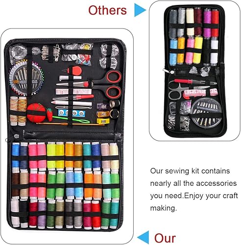 Miniatura 4 de Kit de máquina de coser de alta calidad, 183 piezas, 38 carretes de hilo XL, kits de costura grandes para adultos, estudiantes universitarios,