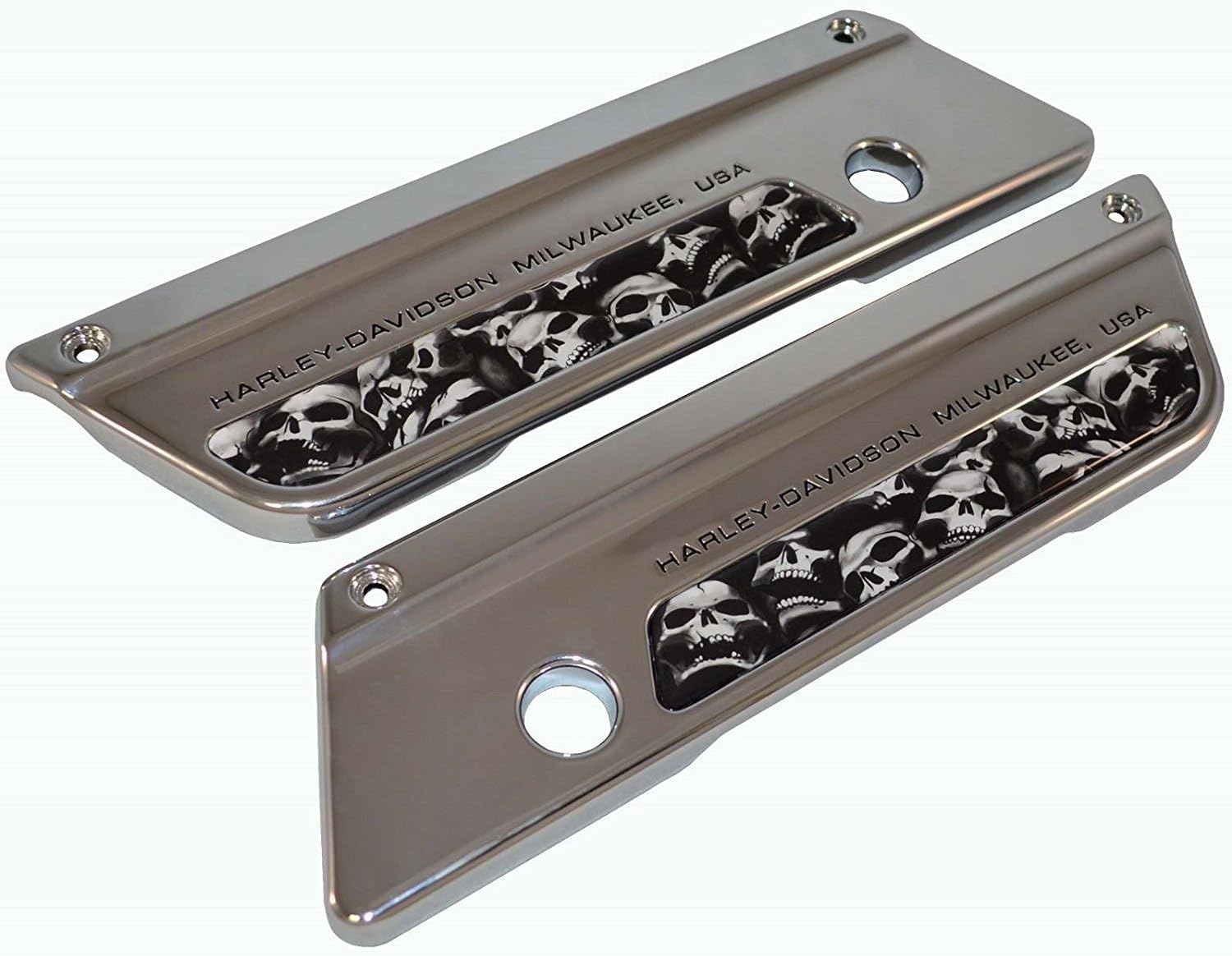 CPW (tm) Skull Pile Saddlebag Latch Reflector Insert