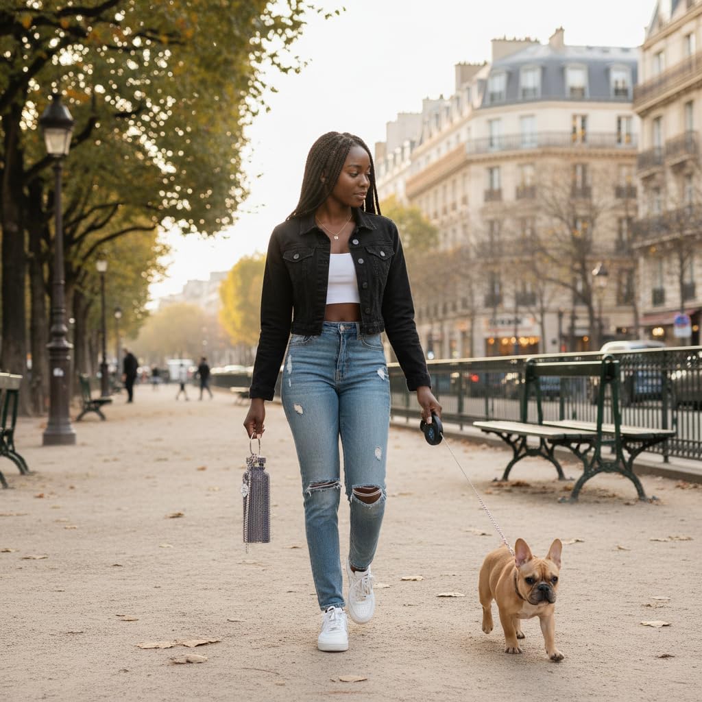 Black Bling Water Bottle with 5000 Glitter Rhinestones & Crossbody Chain, 25oz Stainless Steel Vacuum Insulated Tumbler, Leak Proof, Keeps Drinks Cold 24h and Hot 6h
