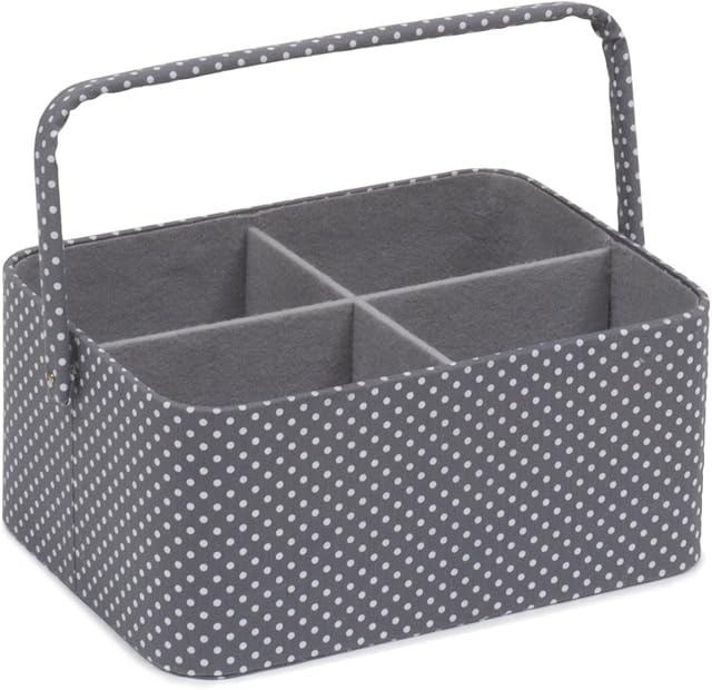 Hobby Gift Exclusive Craft Organiser, Grey Spot, 14.5 x 31.5 x 23cm