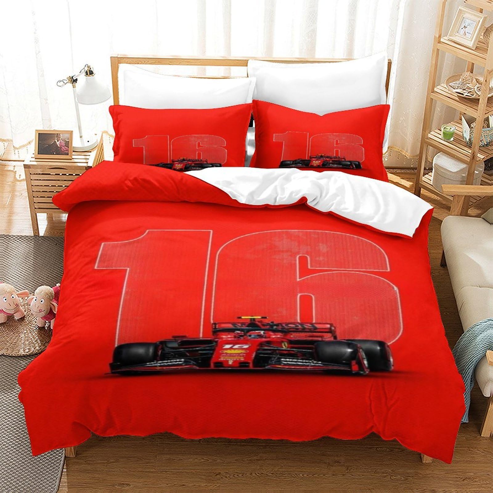 Housse de couette F1 pour chambre d'ado fan de sport automobile King