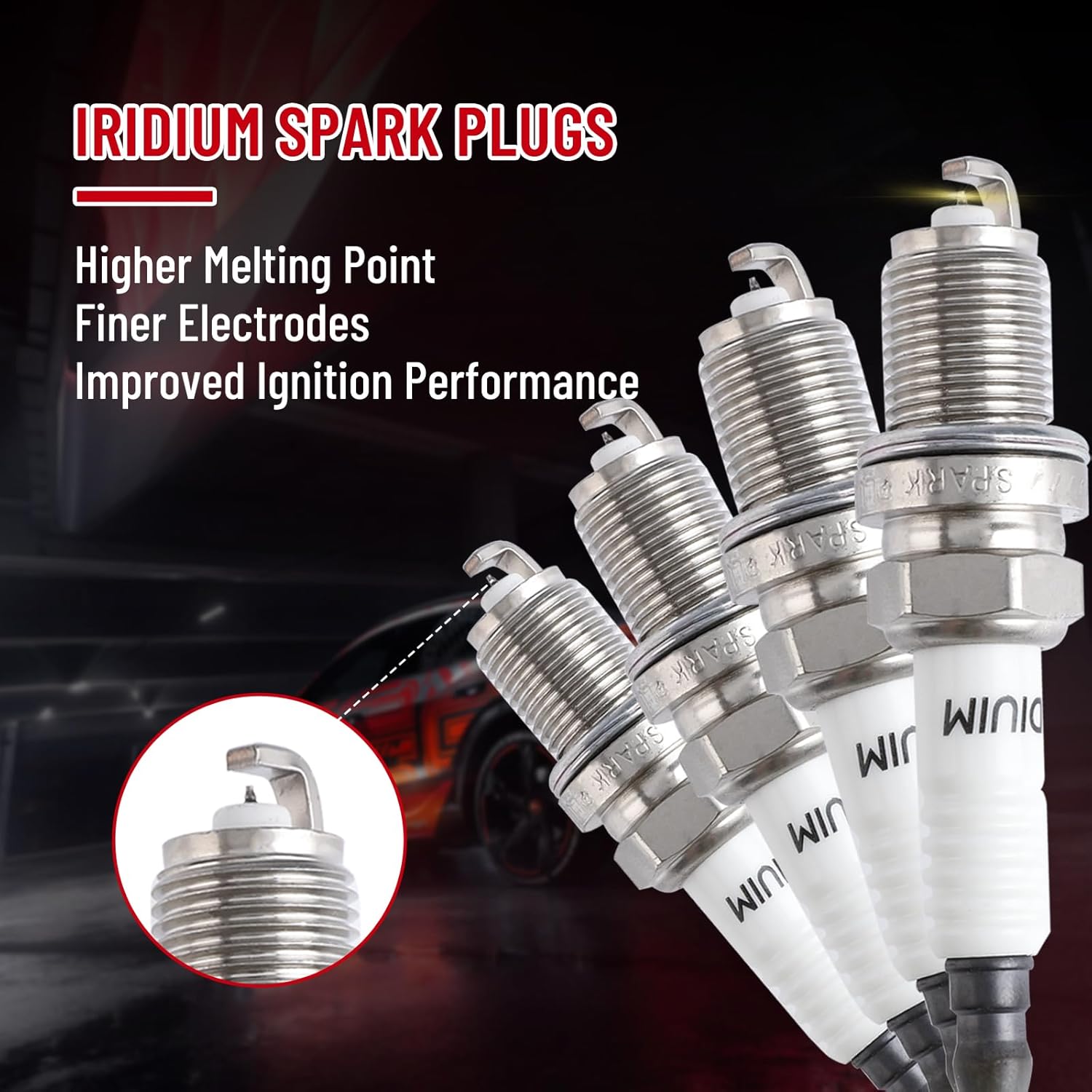 Ignition Coils pack 4 Iridium Spark Plugs UF316 Compatible with Scion xA xB 04 05 06 Toyota Echo Prius Yaris L4 1.5L PK16TT