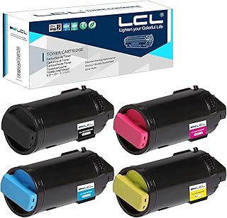 LCL Compatible Toner Cartridge for VersaLink C605 C600 C600N C600DN 106R03899 106R03896 106R03897 106R03898 (4PK KCMY) Replacement for Xerox VersaLink C605 C600 C600N C600DN