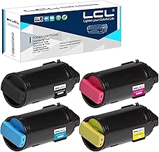 LCL Compatible Toner Cartridge VersaLink C605 C600 C600N C600DN 106R03899 106R03896 106R03897 106R03898 (4 Pack KCMY) Replacement for Xerox VersaLink C600 C600DT C600DT C600 0DX DX C600DXF C600DXP