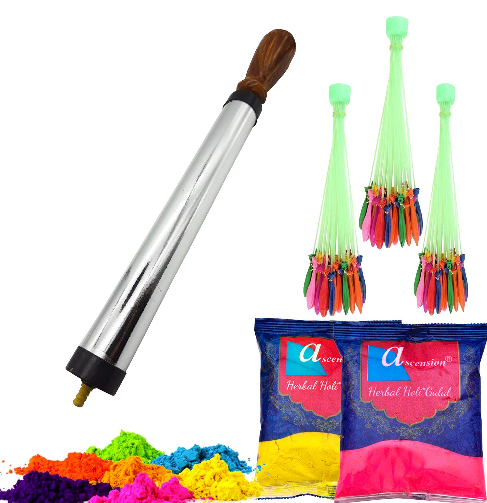 Ascension Plastic Steel Look Water Gun Pichkari Tank Toy with Magic Balloons 2 Natural Herbal Gulal Color (Packof 1) (B08XYY2ZHP) Amazon Price History, Amazon Price Tracker