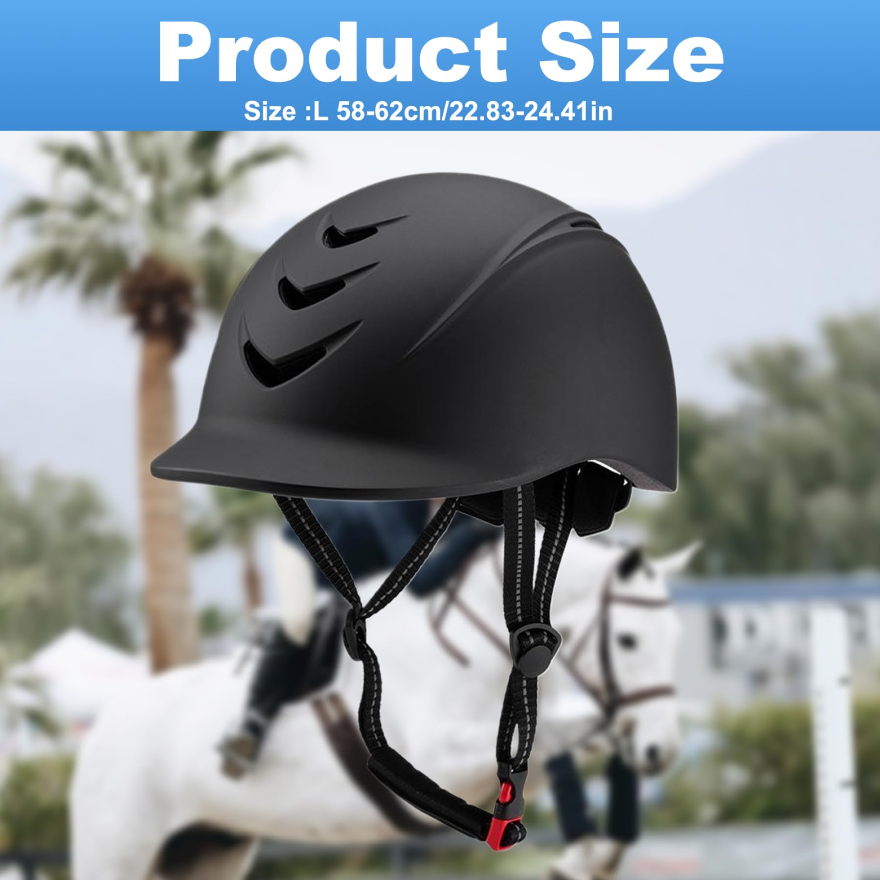 Casco da cavalli a cavallo, morbido cappello da equitazione regolabile per donne e uomini