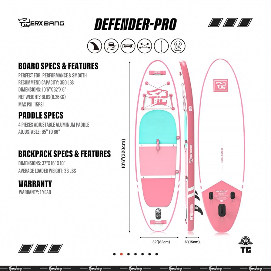 TIGERXBANG Stand Up Paddle Boards 10'6
