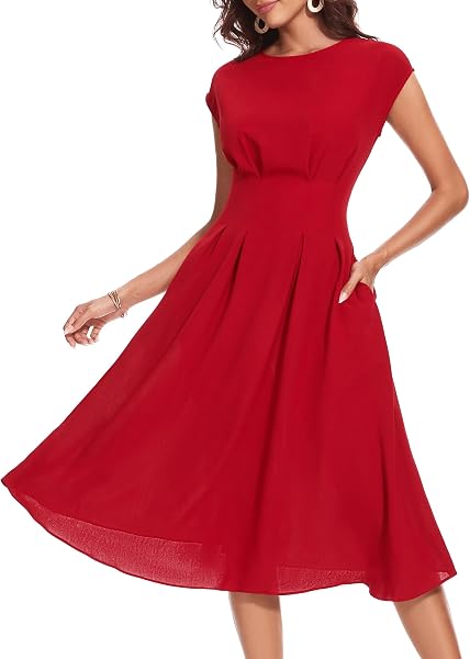 Wedtrend Robe Rockabilly vintage avec poches