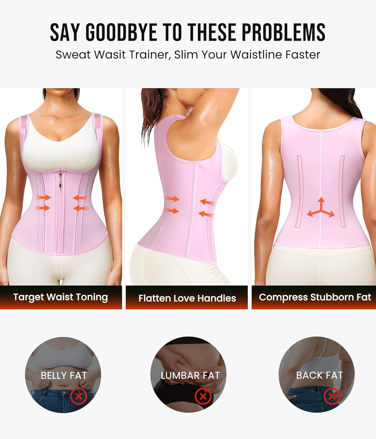 Junlan Waist Trainer for Women - Sauna Suit Sweat Vest for Working Out - Image 3