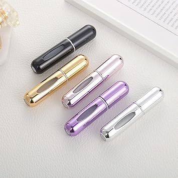 RICAMZI Portable Mini Perfume Refillable Atomizer Container, Portable Perfume Spray Bottle, Travel Perfume Scent Pump Case Fragrance Empty Spray Bottle for Traveling and Outgoing (5 ml) (1)