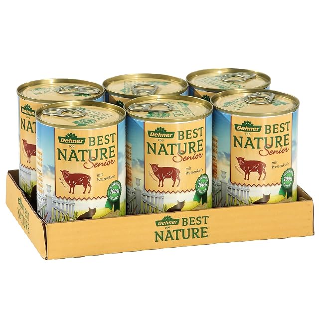 Foto 3 de 3 de Dehner Best Nature - Comida para Gatos para Adultos, Cordero y Trigo, 6 x 400 g (2,4 kg)
