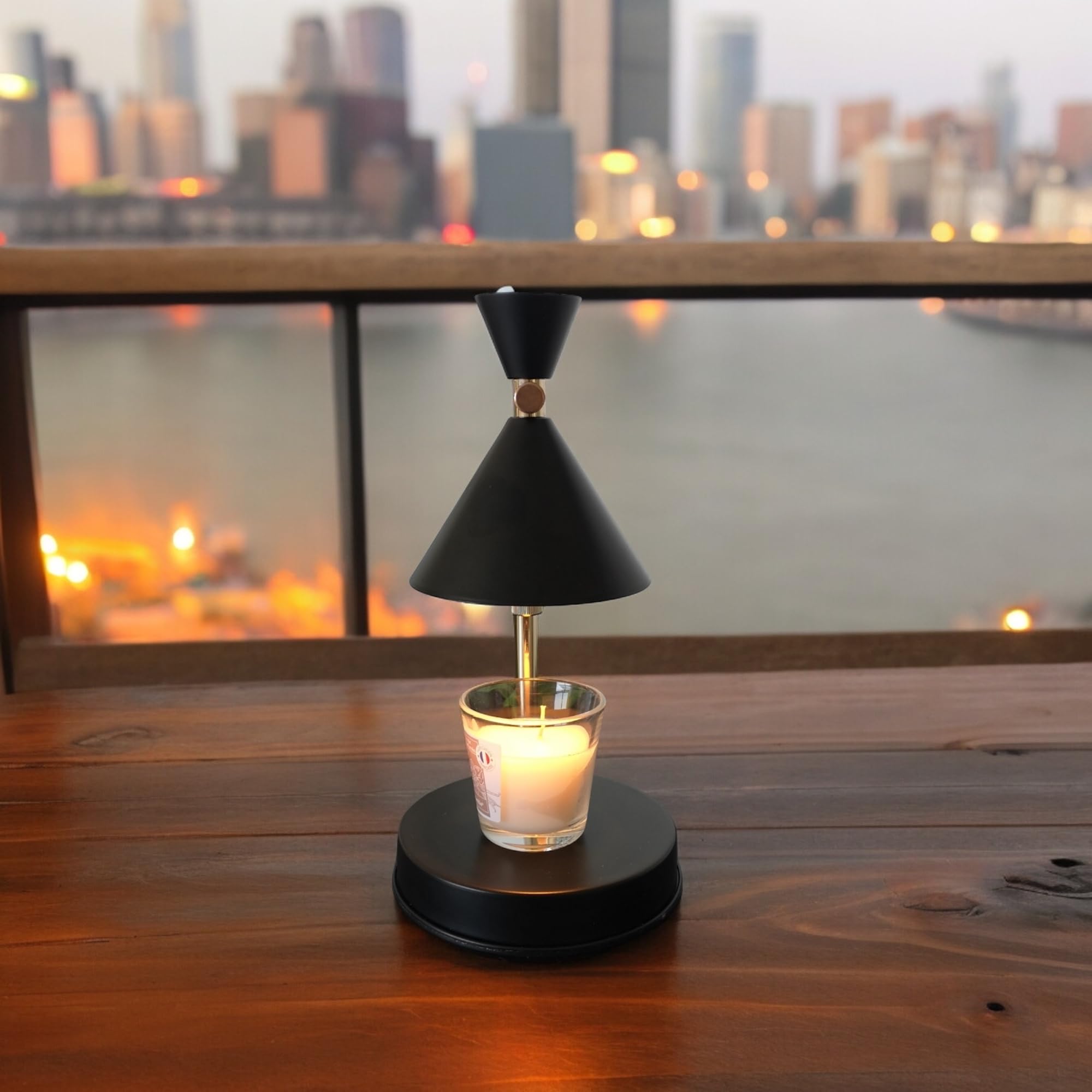 Zen'Arôme Duftkerzenwärmer Candelino - Elektrischer Duftkerzenbrenner - Verbreitet Düfte ohne Flamme oder Rauch - Verlängert die Brenndauer von Kerzen - Integrierter Dimmer - Höhenverstellbar.