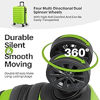 Vista 4 de AnyZip Equipaje de mano de 21" Hardside PC ABS ligero USB maleta con ruedas TSA Lock