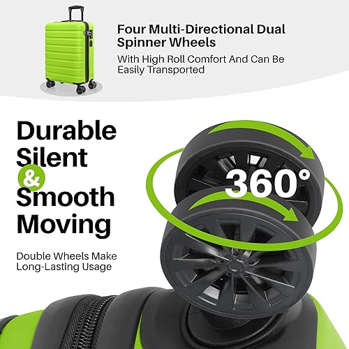 Miniatura 4 de AnyZip Equipaje de mano de 21" Hardside PC ABS ligero USB maleta con ruedas TSA Lock