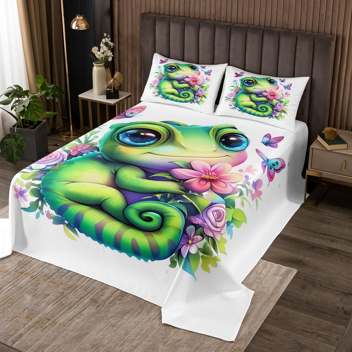 Erosebridal Cute Tiger Kids Bedspread Sets Jungle Wildlife Animal Twin Coverlet Sets for Boys Girls,Lovely Cartoon Little Tiger Quilt Set Yellow Sunflowers Spring Flowers Bedding Set