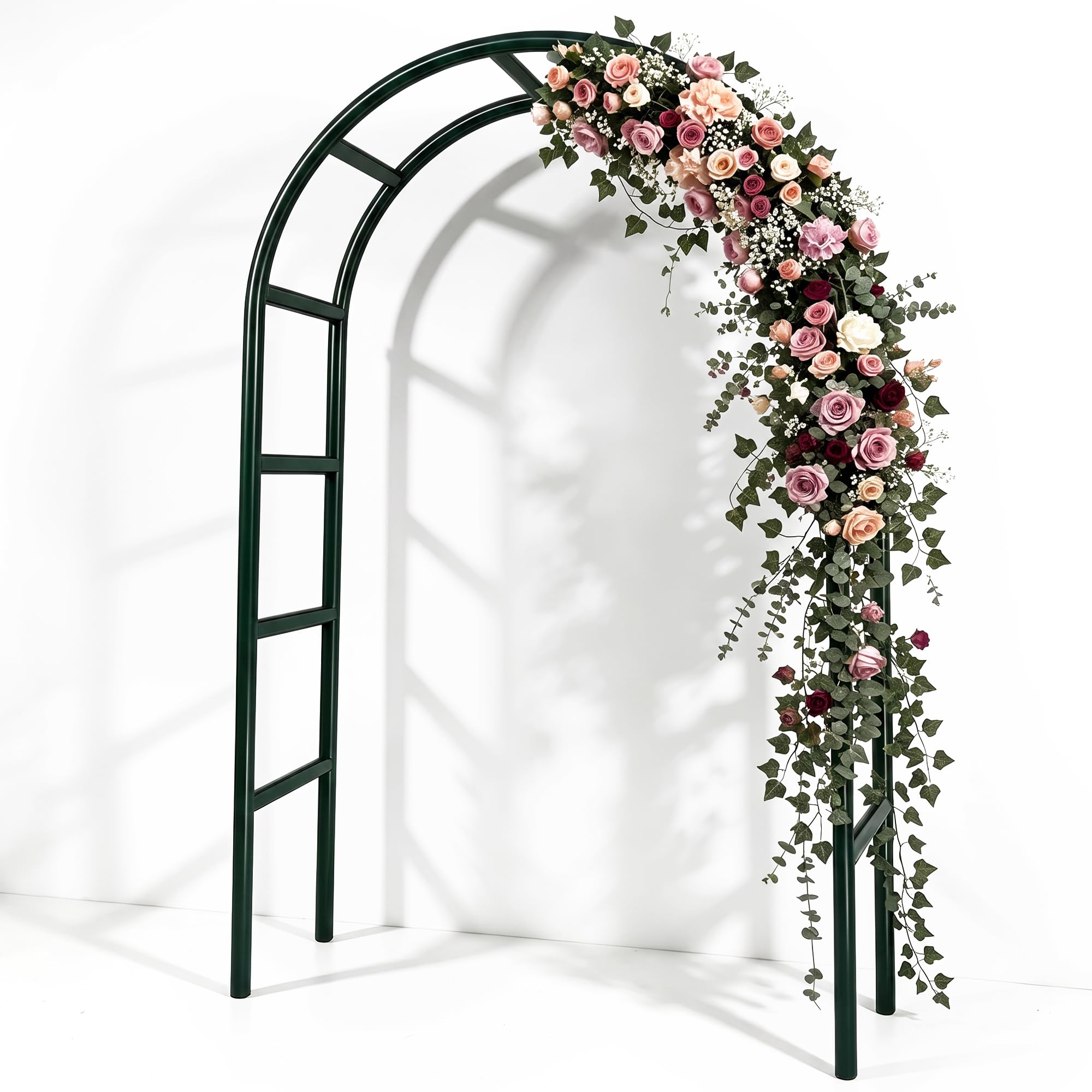 RUBFAC Arche de Jardin en métal, décoration de Mariage et d'événement, Treillis de Jardin pour Plantes grimpantes, Assemblage Librement, 2 Tailles pour diverses Plantes grimpantes, Roses, vignes,