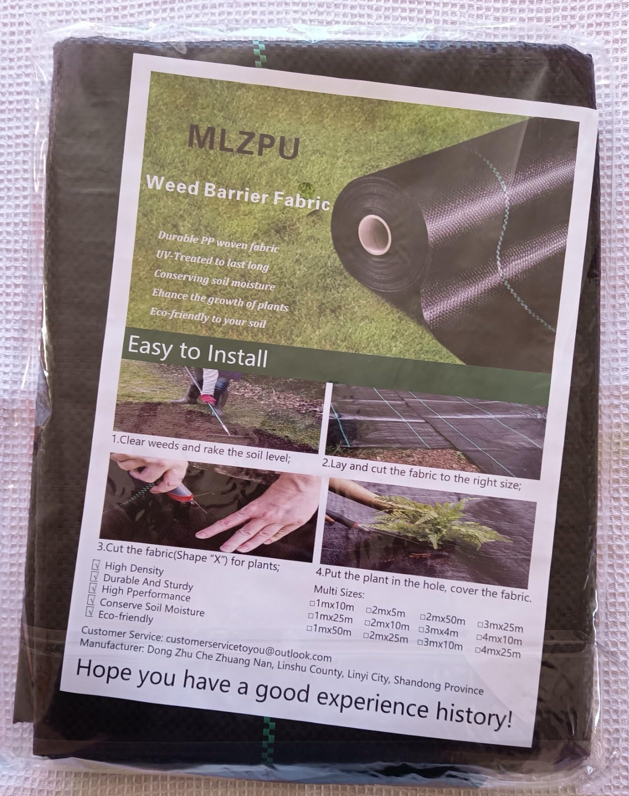 Heavy Duty Weed Control Membrane Garden Barrier Fabric For Landscaping Cover