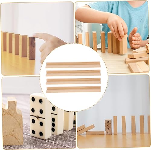 Miniatura 7 de DIY Suministro 8pcs Madera Domino Rack Bases de Escritorio para Aprendizaje Alfabeto