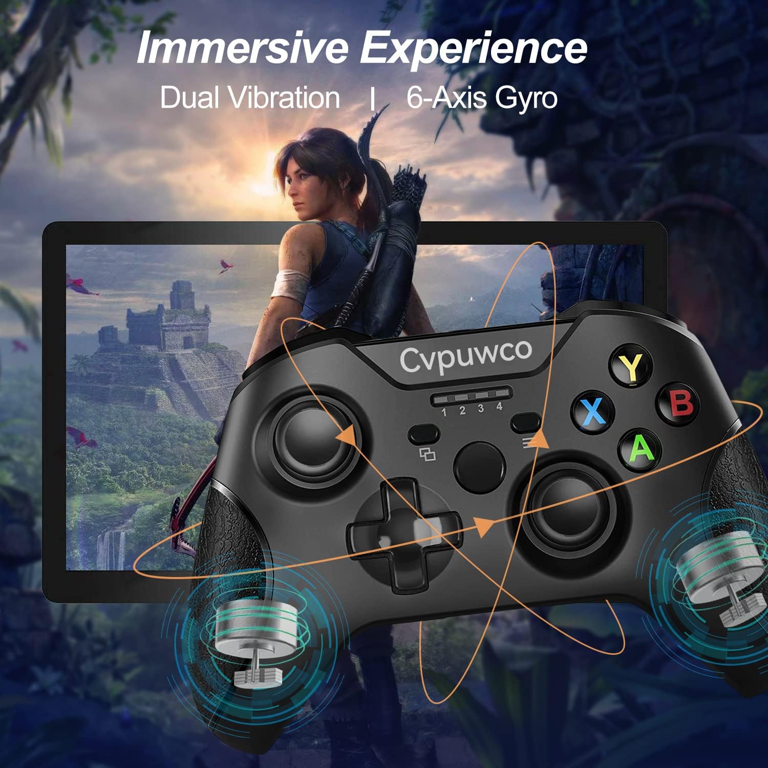 Cvpuwco 2.4GHZ Wireless Controller Compatible with Xbox One, Xbox Series X&S, Xbox One S&X, One Elite, Windows 10- Black