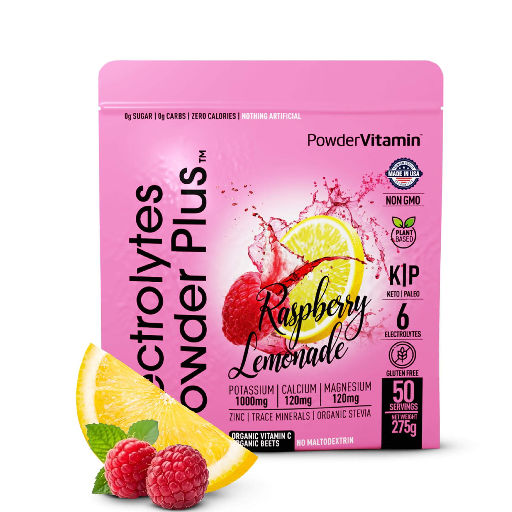 PowderVitamin Electrolytes Powder Plus Raspberry Lemonade