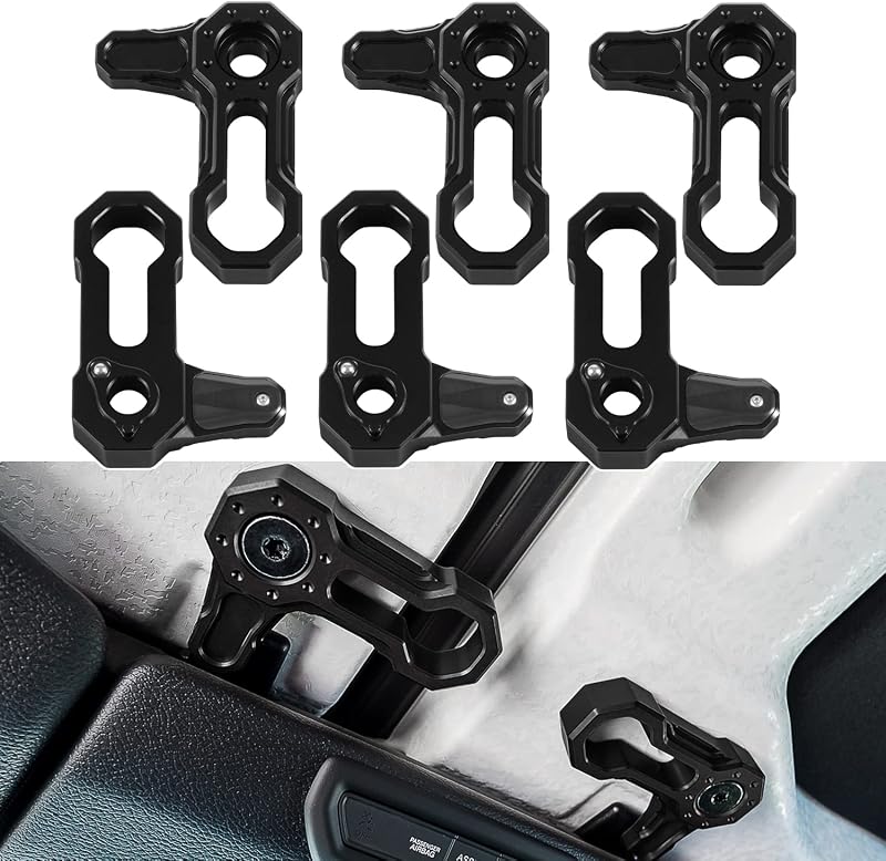 Travas do teto removível Freedom Panel em alumínio billet Opall para Jeep Wrangler JL e Gladiator JT – Conjunto com 6