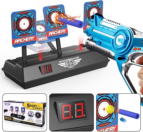 Objetivo de puntuación digital electrónico para pistolas Nerf N-Strike Elite Mega Rival, juego de reinicio automático, efecto de sonido, disparo,