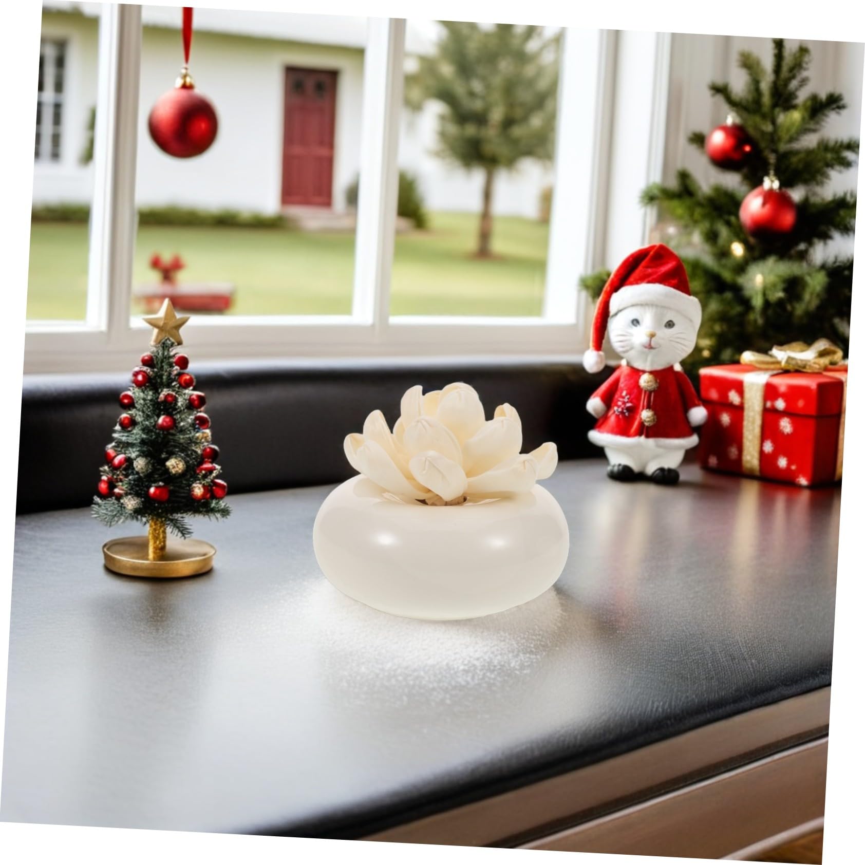 Diffusore Passivo in Ceramica Bianca per Oli Essenziali | Assorbimento Olio, Formato Portatile, per Piano D'appoggio e Stanza Piccola
