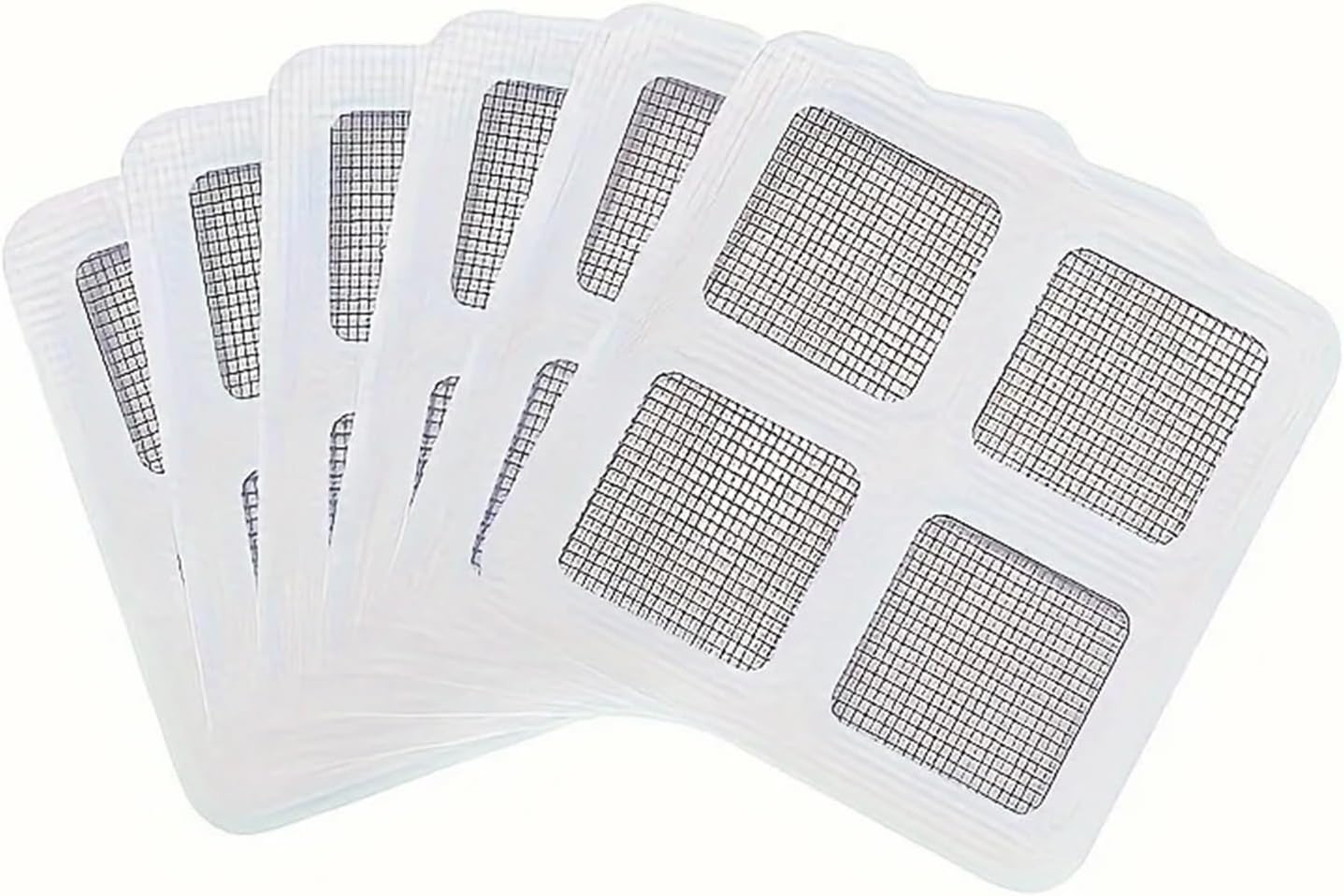Disposable Hair Catchers for Shower Mesh Shower Drain Covers - Floor Sink Strainer Filter Mesh Stickers Bathroom Accessories(12pcs)