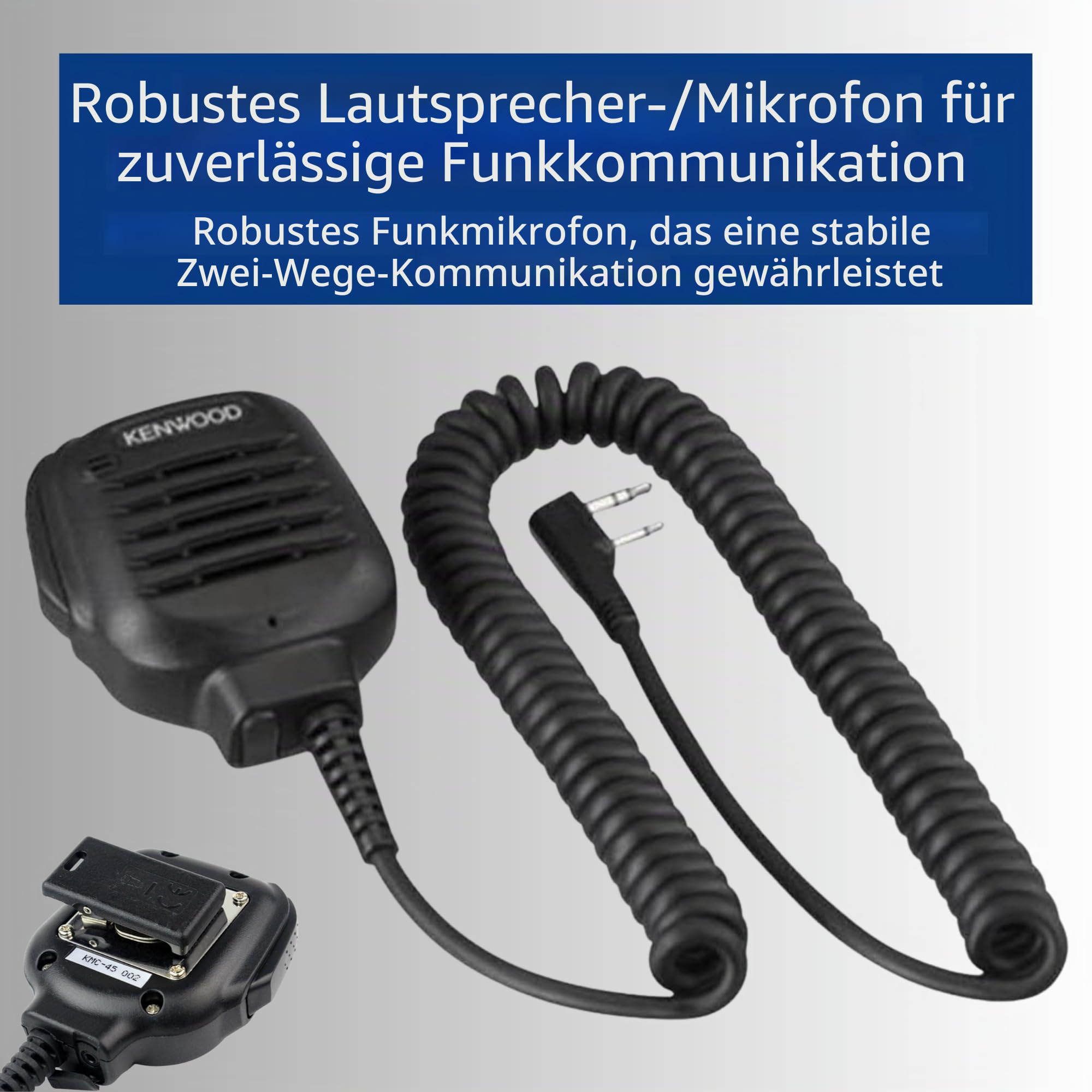 Kenwood Lautsprecher-Mikrofon KMC-45W, Schwarz
