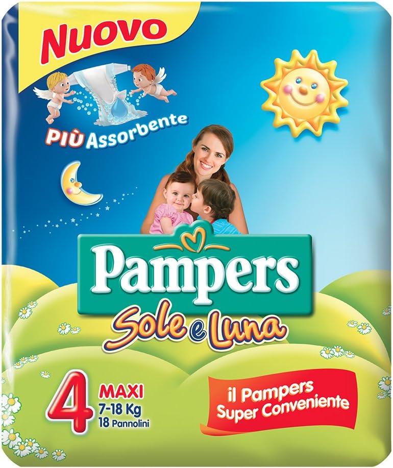Pampers Sole & Luna Maxi Size 4 (7-18kg) 18 Diapers