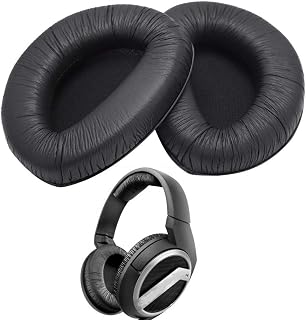Soundproof Ear Pad Earphone Cushion Soft Headphone Cover Compatible with RS160 RS170 RS180 Headphone(Black Leather)