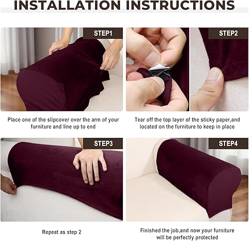 Miniatura 86 de Funda para sofá, funda de cojín de terciopelo elástico de 2 piezas, funda elástica lavable para asiento o respaldo, fundas de asiento de sofá para