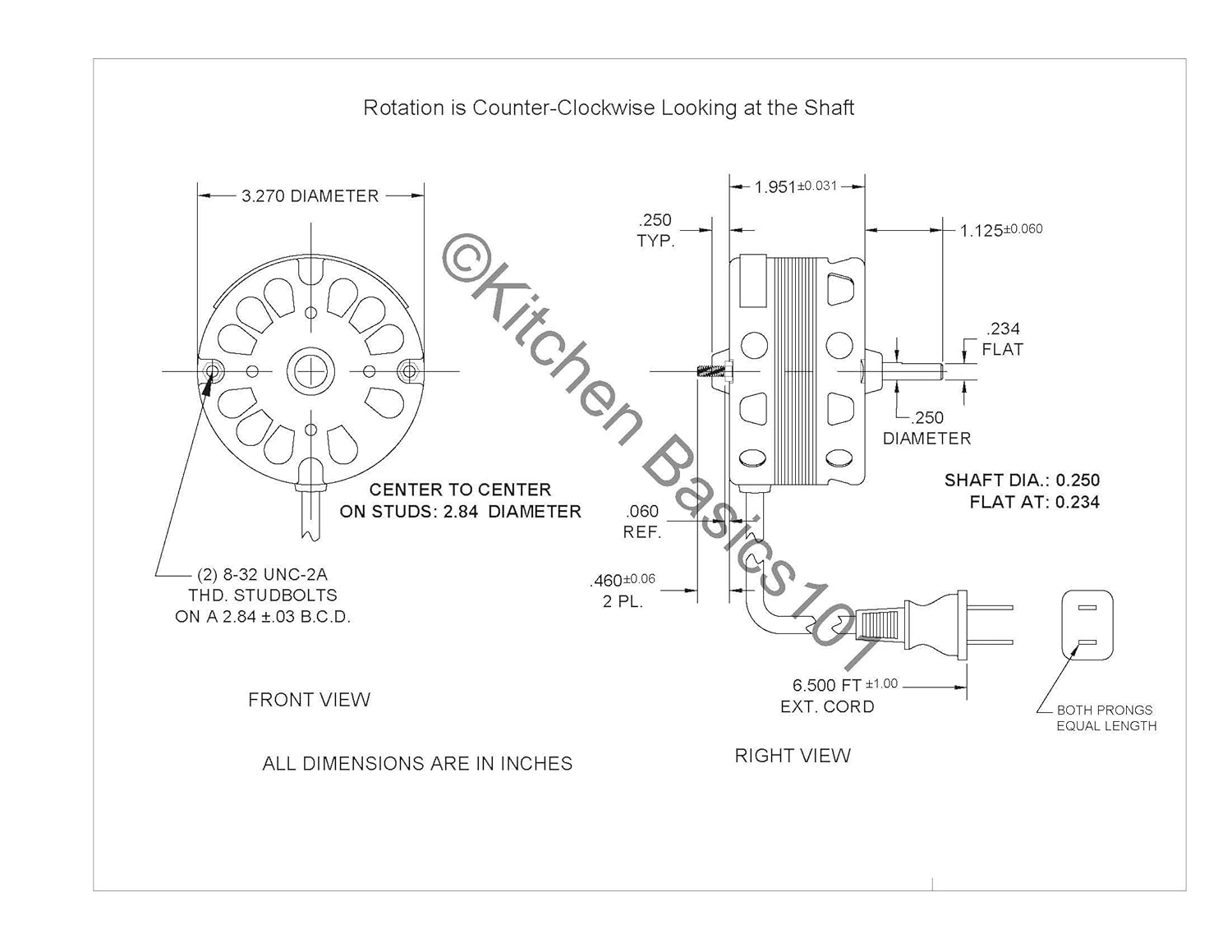 Kitchen Basics 101 Bundle 3.3 Inch Diameter Vent Fan Motor and 901A000 Fan Blower Wheel Assembly Replacement for Nutone