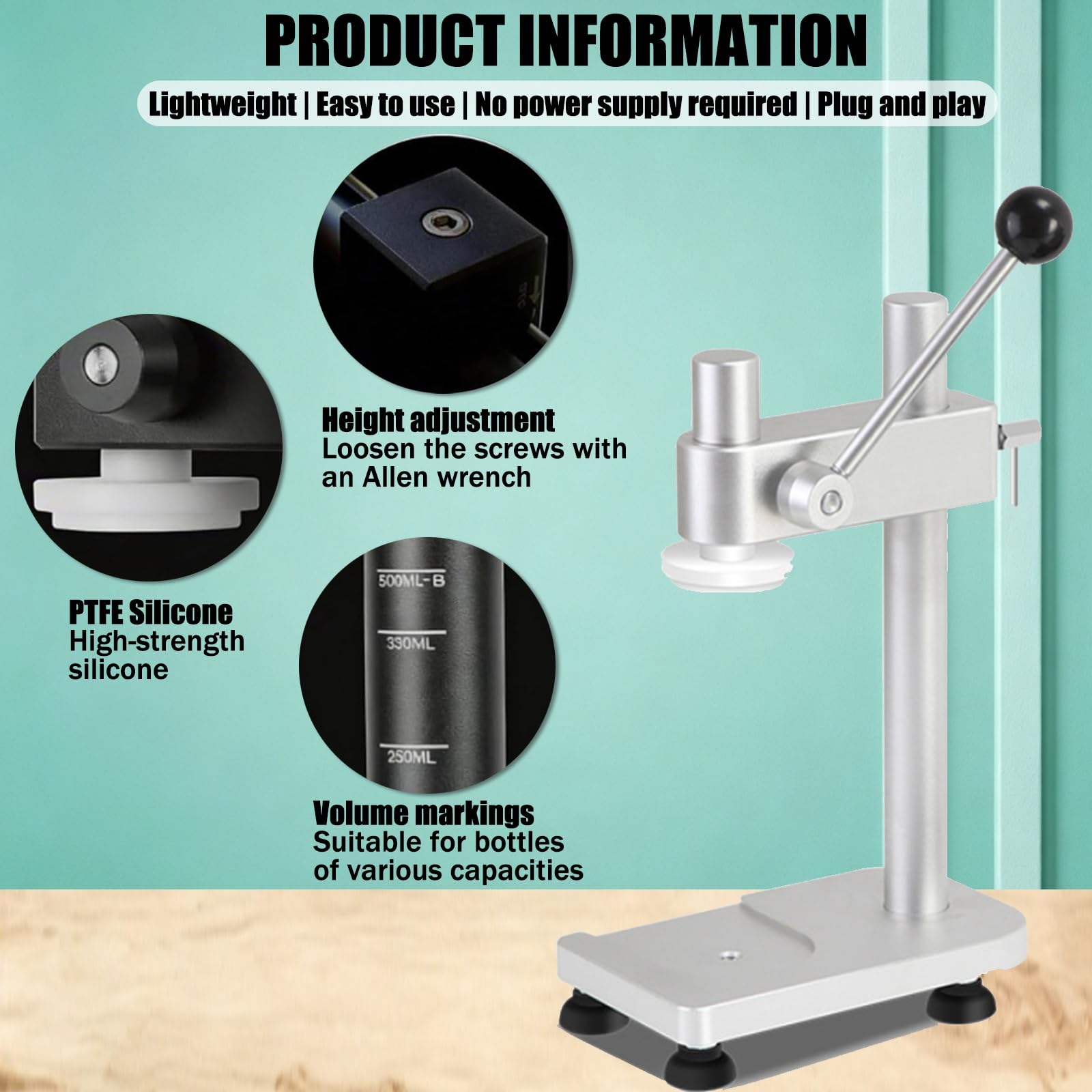 Manual Can Sealer Machine for Aluminum & Plastic Cans