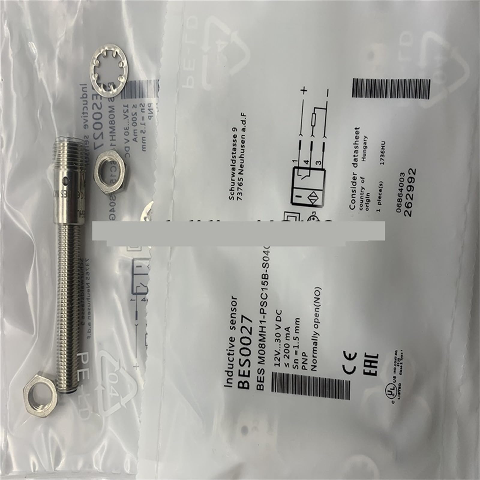 1 x BES0027 BES M08MH1-PSC15B-S04G BES01PC BES M08EH-NSC15B-S04G BES M08EH1-PSC60F-S49G(M08MH1-PSC15B-S04G)