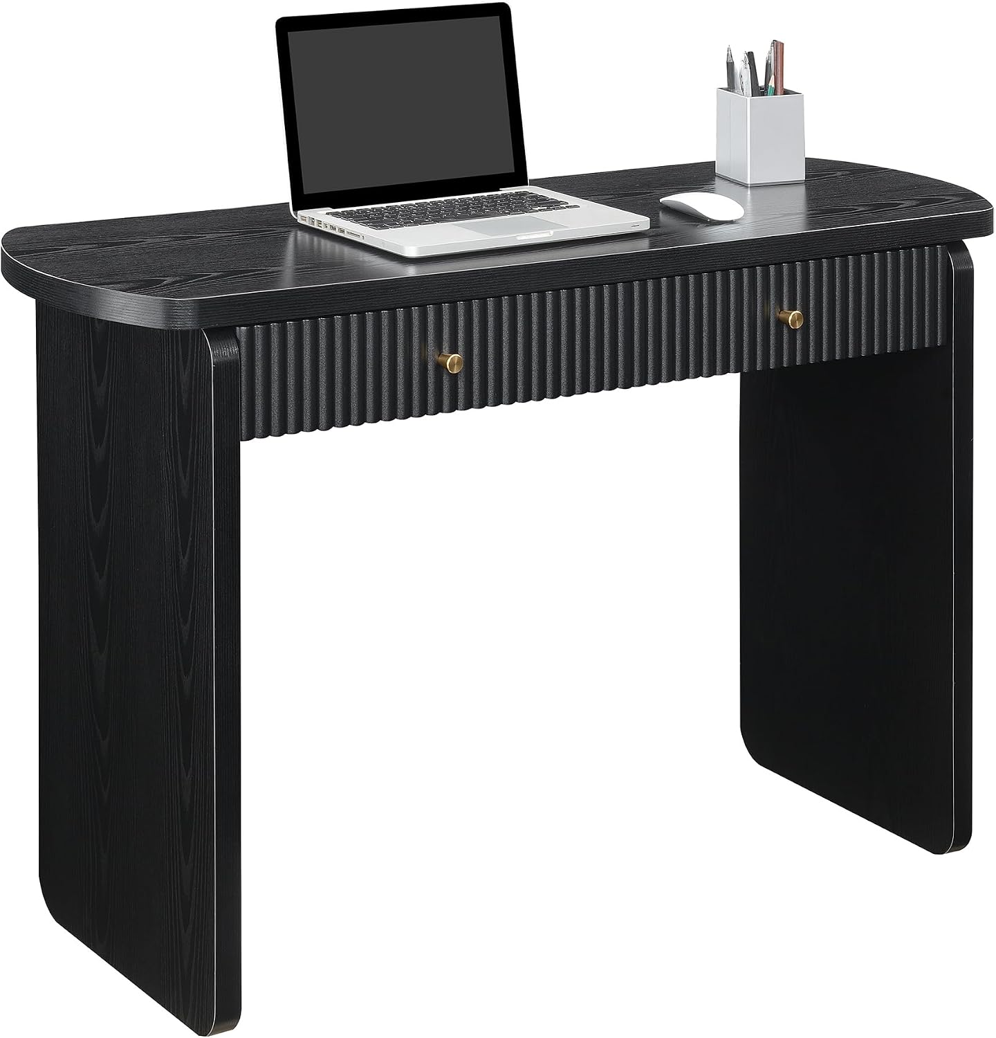 Convenience Concepts Weston Console Table 47.25" - Modern, Contemporary Narrow Sofa Display Accent Vanity or Desk with Storage Drawers for Living Room, Entryway, Hallway, & Office, Black
