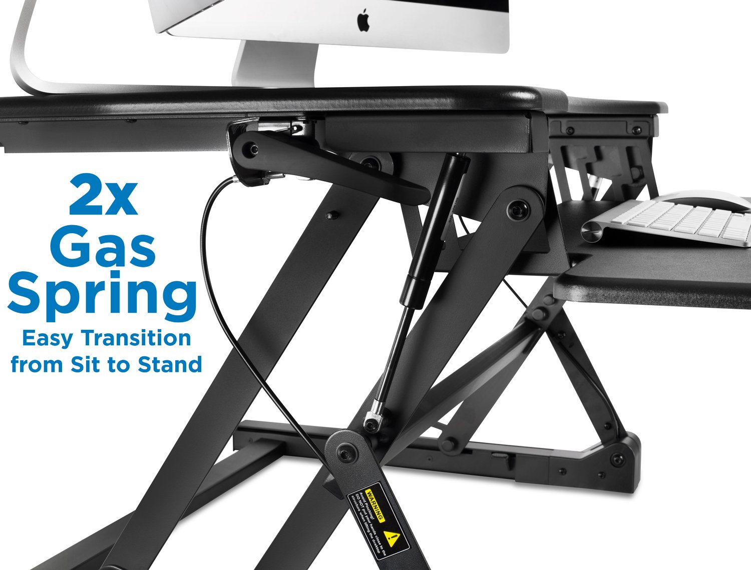Mount-It 35 5 Standing Desk Converter with Keyboard Tray Adjustable Sit Stand Desk Riser for Dual Monitors Dual — view 9
