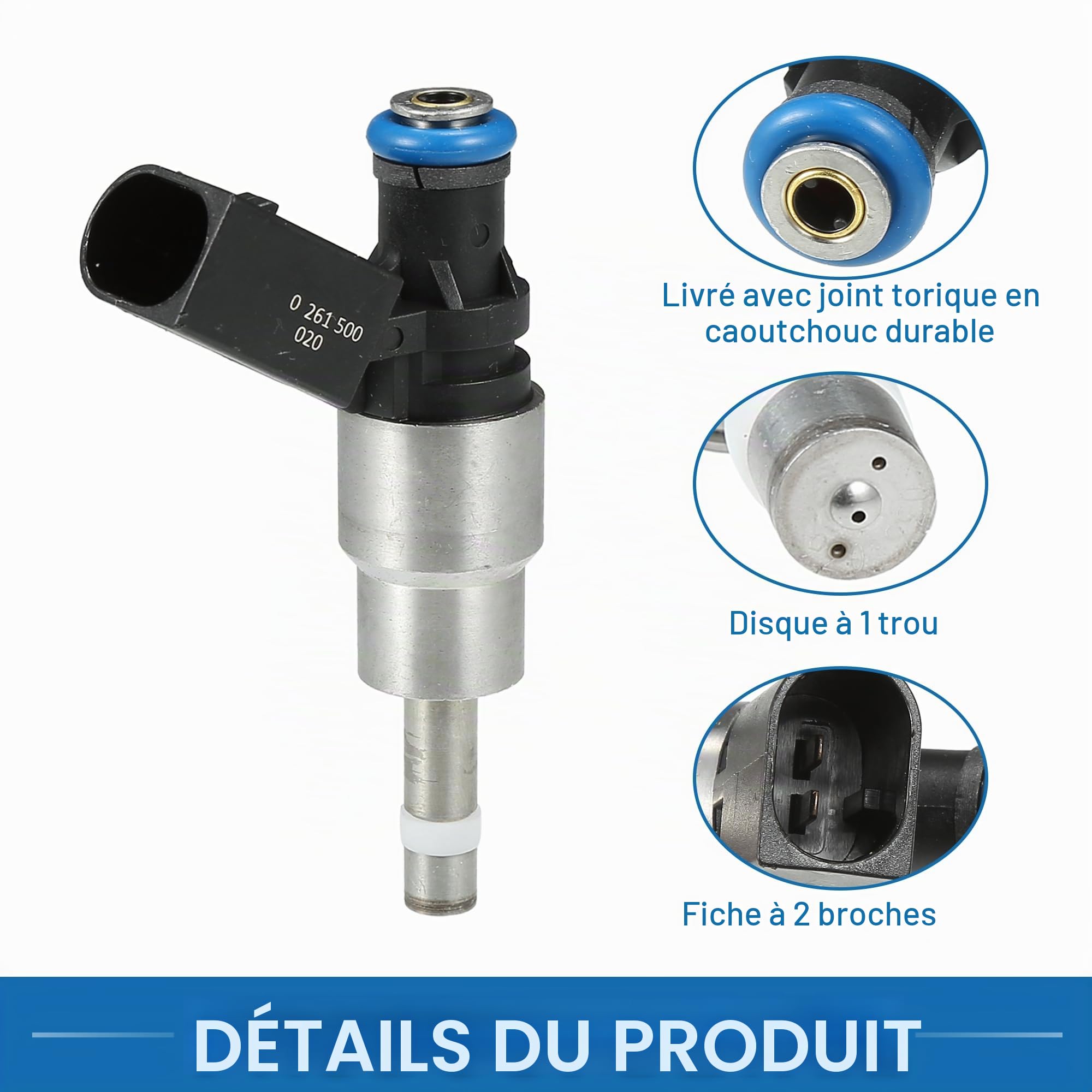 A ABSOPRO Injecteur De Carburant Pour VW Golf V 2.0 Gti 04-09 4 Pièces