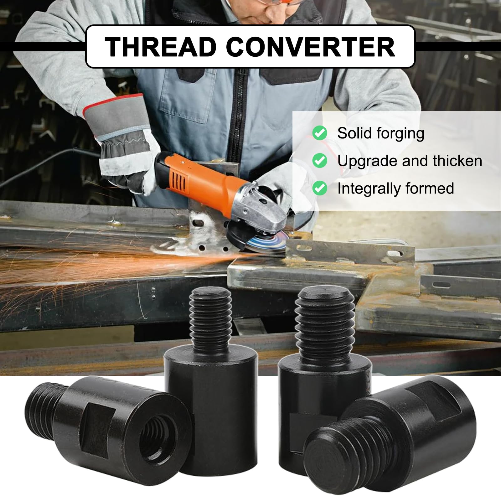 Adaptateur de meuleuse filetage mâle M14 vers filetage femelle 10, parfait pour diverses tâches de meulage et de polissage – acheter aux petits prix