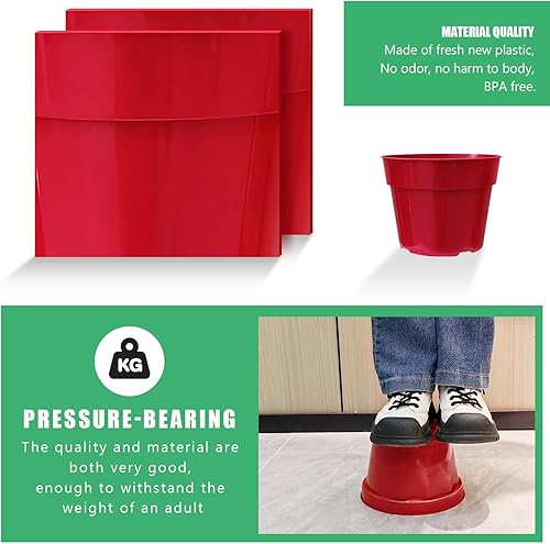 Vista 21 de Paquete de 40 macetas de plástico de 4 pulgadas con almohadilla de malla, macetas de plástico grueso y resistente con agujeros de drenaje para Verde