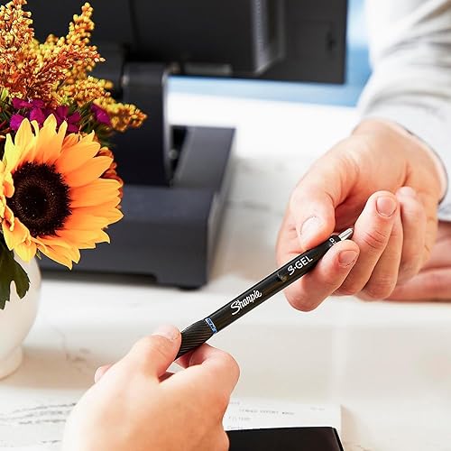 Miniatura 4 de Sharpie S-Gel - Recambio de bolígrafo de tinta de gel, punta media, tinta azul, paquete de 2 (2141127)