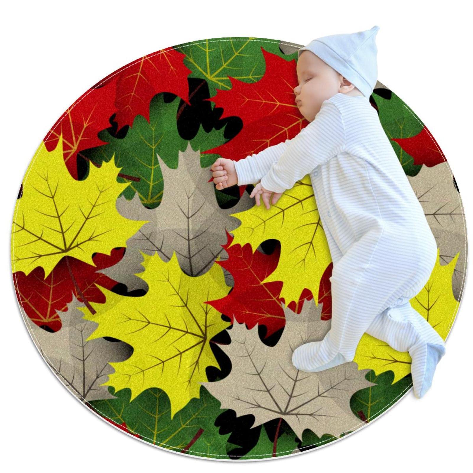 Tapis de bain feuilles d'érable au design soigné pour salon