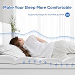 4 Inch Dual Layer Memory Foam Mattress Topper Full Size, 2 Inch Cooling Gel Memory Foam Plus 2 Inch Fluffy Pillow Top Mattress Pad Cover for Back Pain with 8-21 Inch Deep Pocket