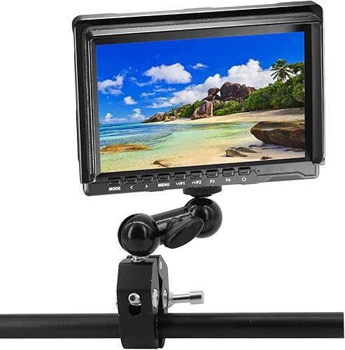 Miniatura 7 de Soporte de montaje para monitor con abrazadera de brazo de bola de doble cabeza esférica compatible con Ronin M Ronin MX Freefly MOVI