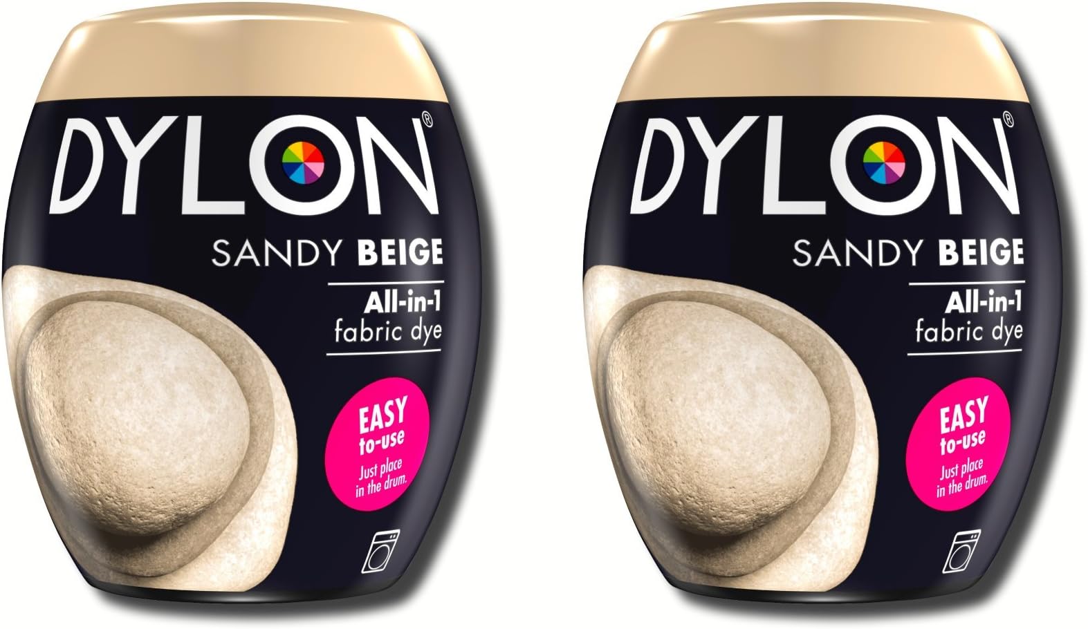 New Dylon 350g Sandy Beige Machine Dye Pod 2 Pack