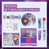 Vista 2 de Set de Maquillaje de Belleza Super Sparkle de Disney Frozen para Niñas con Clips, Brillo de Labios, Pegatinas de Uñas, Bálsamo Labial, Gemas de Uñas